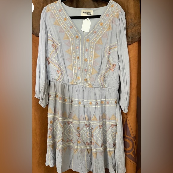 1X dress purchased at small boutique w/no returns. It’s a bit short for me. - Picture 2 of 3